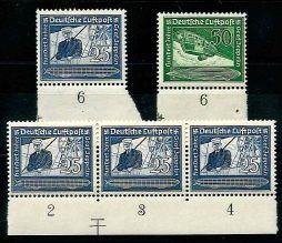 ** - D.Reich Nr. 669/70 vom Bogenunterrand - Briefmarken