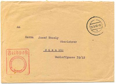 D. Feldpost WK II - Feldpostbrief - Briefmarken