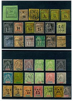 gestempelt/* - Partie Guadeloupe ca. 1884/1903, - Stamps