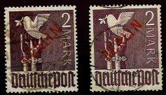 gestempelt - Berlin Nr. 34 (2) Unebenh.- beide - Stamps