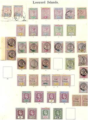 */gestempelt - Sammlung Leeward Inseln 1890/1935, - Briefmarken