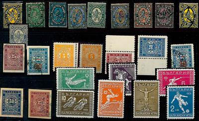 gestempelt - Kl. Partie Dubl. Bulgarien- u.a. einige Werte aus 1879/1886 gestempelt, - Briefmarken