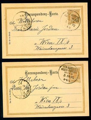 Österr. 1892 zwölf Ganzsachen mit - Briefmarken