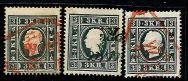 gestempelt - Österreich Ausgabe 1858/1859 - Nr.11 Ib und Nr. 11 IIa (beide rot gestempelt) sowie Nr.11 Ic, - Briefmarken