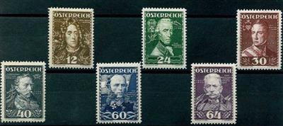 ** - Österreich Nr. 617/622 (Heerführer), - Briefmarken