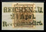Briefstück - Österr. Ausg. 1850 - Abstempelungen Böhmen - "REICHENAU/21. April./Recommandirt" auf Briefstück mit Nr. 4MIII, - Známky