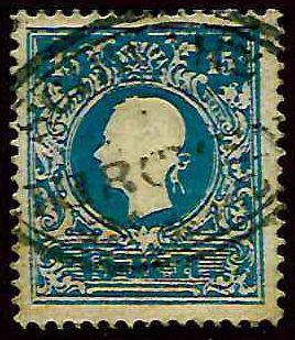 gestempelt - Österr. Nr. 15 I mit großem Teil des Ovalstempels SCHWARZ/KIRCHEN, - Briefmarken