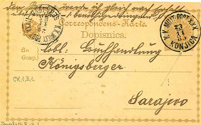 Poststück - Bosnien 1881/1889, - Briefmarken