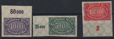 * - D.Reich Nr. 255U + 256aU + 257U, - Briefmarken
