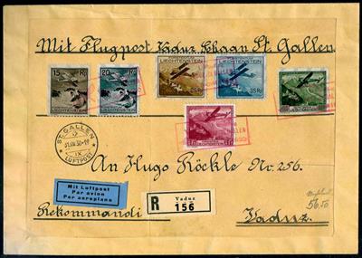 Briefstück - Liechtenstein Nr. 108/13 auf - Briefmarken