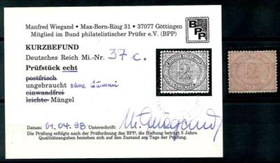 Deutsches Reich (*) - 1875 Freimarke 2 M mittelrosalila, - Stamps