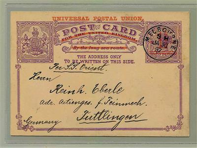 Australien - 1897 UPU-Postkarte - Francobolli