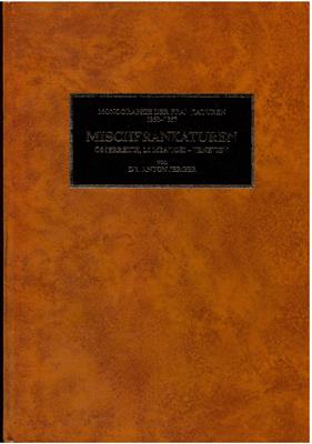 1981 "Monographie der Frankaturen 1850-1867/ Mischfrankaturen"braunes Werk von Dr. Anton Jerger, - Pohlednice