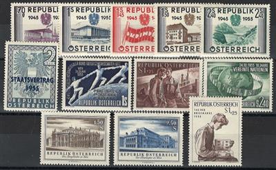 ** - Österr. Jahrgang 1955 kpl., - Briefmarken