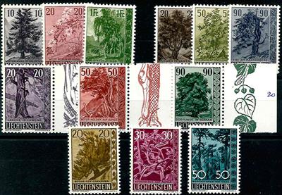 ** - Liechtenstein Nr. 357/59 u. 371/73 u. 377/79 u. 399/401, - Briefmarken