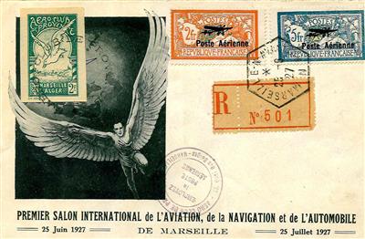 Frankreich Nr. 220/21 auf Sonderkuvert ohne Adresse - mit Sonderstpl. vom Ersttag, - Briefmarken