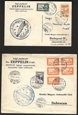 Ungarn Poststück - 1931 Zeppelinmarken - Briefmarken
