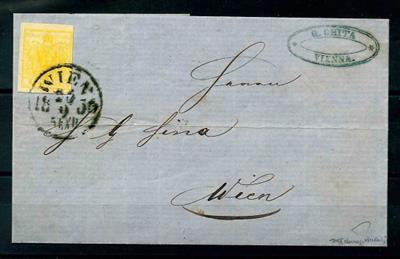 Poststück - Österr. Nr. 1 M III, - Stamps