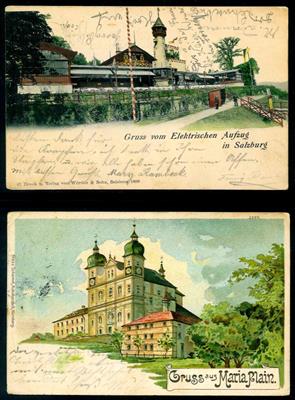 Ansichtskarten Poststück - 1898/1912 "Gruss - Briefmarken