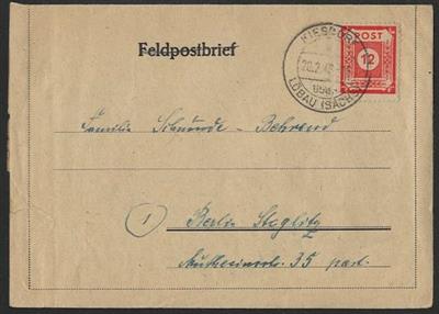 Poststück - Frühes Nachkriegsdeutschland - Briefmarken