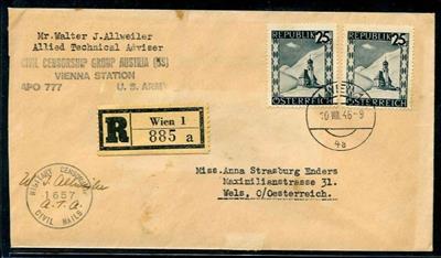 Österreich 2. Rep. Poststück - 1946 "CIVIL - Francobolli