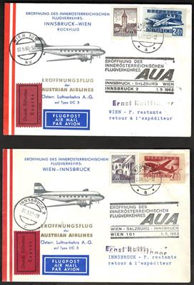 Poststück - Österr. 1962/63 - Flugpostbelege Airogramme zu 2,40 bzw. 2,80 bzw. 4,20S, - Briefmarken