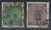 gestempelt - Schweden 1858 komplette Serie nin drei Nuancen, - Briefmarken