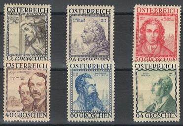 ** - Österreich Nr. 591/96 (Baukünstler), - Briefmarken