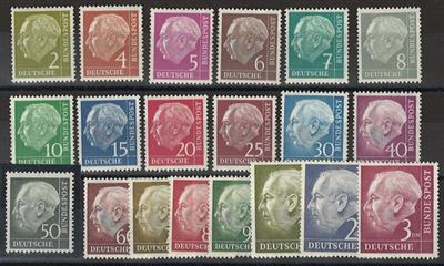 ** - BRD Nr. 177/196 (Heuss-Serie kpl.) postfr., - Briefmarken