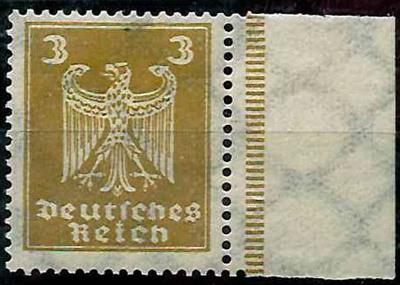 * - D.Reich Nr. 355 Ya (liegend WZ) re. Randstück, - Briefmarken und Ansichtskarten