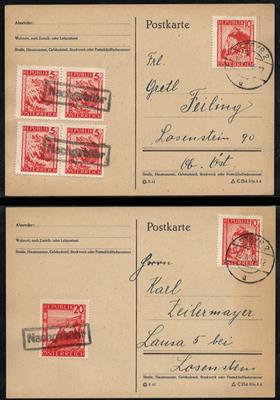 Poststück/Briefstück - Österr. 1945/67 - div. Sonderstpln. u. div. Christkindl - Stpln. (1957/66) etc., - Briefmarken und Ansichtskarten