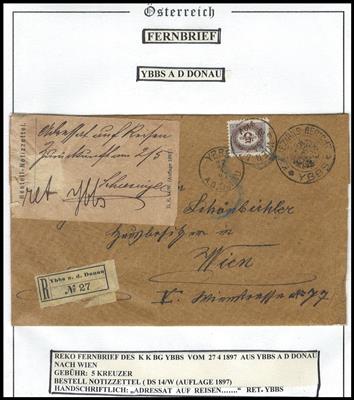 Poststück - Österr. Monarchie - Reko - Briefmarken und Ansichtskarten