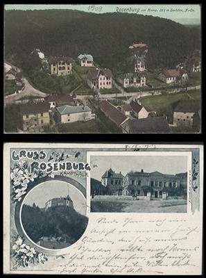 Poststück - Partie AK Rosenburg am Kamp sowie im Anhang auch ein wenig Repros, - Briefmarken und Ansichtskarten