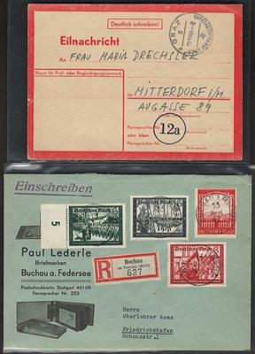 Poststück - Partie Poststücke und Werbekarten D.Reich, - Briefmarken und Ansichtskarten