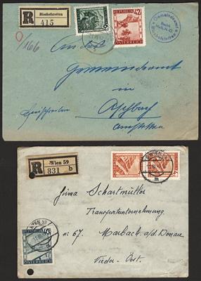 Poststück - Partie Belege meist Österr. I. Rep., - Briefmarken und Ansichtskarten
