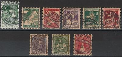 gestempelt - Schweiz Pro Juventute 1913/16 sauber gestempelt, - Briefmarken