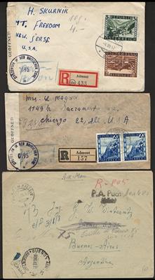Postsück - Österr. - Lagerpost 1947 -2 Rekobriefe - Známky