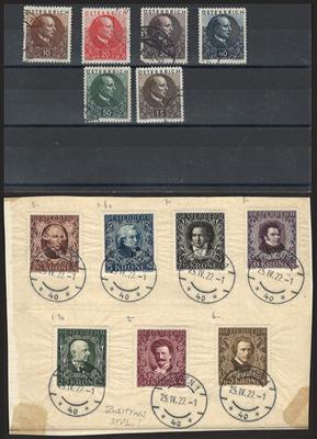 .gestempelt/Briefstück - Musiker Briefstück sowie Miklas gestempelt, - Briefmarken und Ansichtskarten