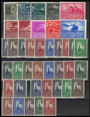 ** - Kl. Partie Vignetten zur WIPA1933, - Briefmarken und Ansichtskarten