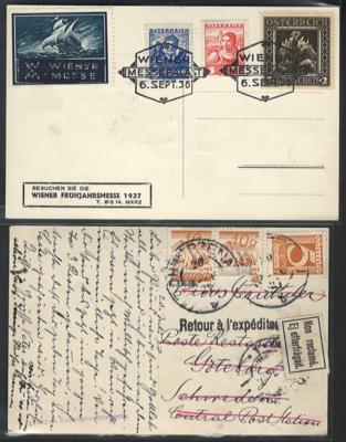 Poststück - Partie Belege Österr. u.a. etwas Flottenverein u. Schweiz,(ca. 40), - Briefmarken und Ansichtskarten