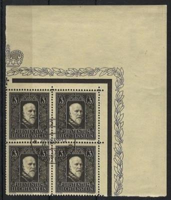 .gestempelt - Liechtenstein Nr. 171 im Eckrandviererblock, - Stamps and postcards