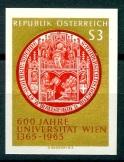 ** - Österr. 1965 3 .- rotes Universitätssiegel auf goldenem Grund, - Známky a pohlednice