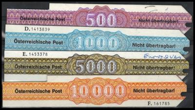 Poststück - Verrrechnungsstreifen für Freistempelmaschinen zu 500, - Stamps and postcards
