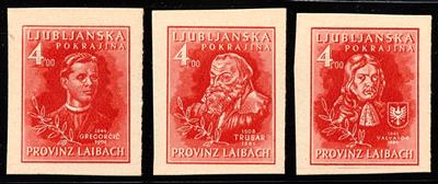 (*) - D. Bes. Laibach Nr. I V/VI V (1945, - Briefmarken