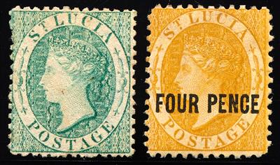 */**/gestempelt - Sammlung St. Lucia ca. 1863/1966, - Stamps