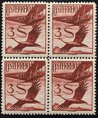 ** - Österr. Flug 1925/1930 in Viererblöcken, - Briefmarken