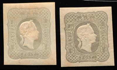 gestempelt - Österreich Nr. 23 a (2) zwei hellgraue Nuancen, - Stamps