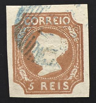 gestempelt - Portugal Nr. 1 breitrandig, - Briefmarken