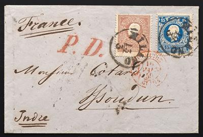 Poststück - Lombardei Nr. 10I + 11 I - Stamps