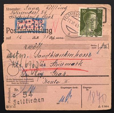 Poststück - Österr. 1945 - Grazer - Známky